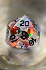 Confetti Party - Acrylic Dice Set - GAMETEEUK