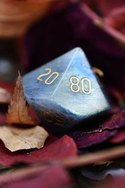 Dark Labradorite Gemstone Dice Set - GAMETEEUK