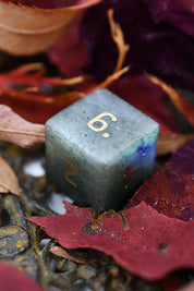 Dark Labradorite Gemstone Dice Set - GAMETEEUK
