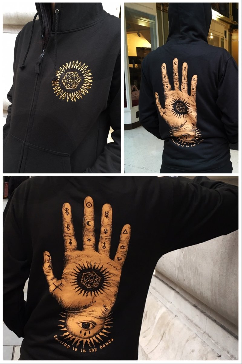 Destiny is in Thy Hands - D20 Hoodie - GAMETEEUK