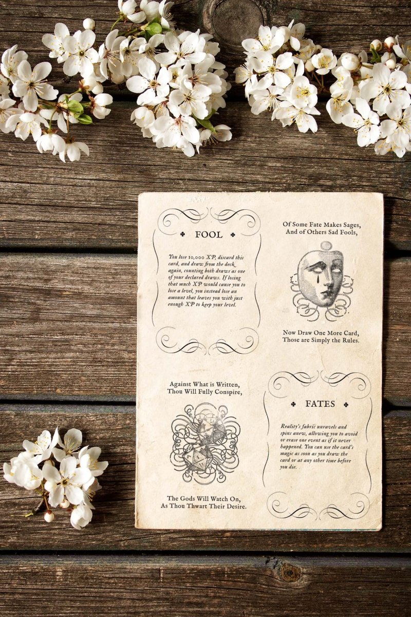 DnD 5E Rules for Deck of Many Destinies - Printable Booklet - GAMETEEUK