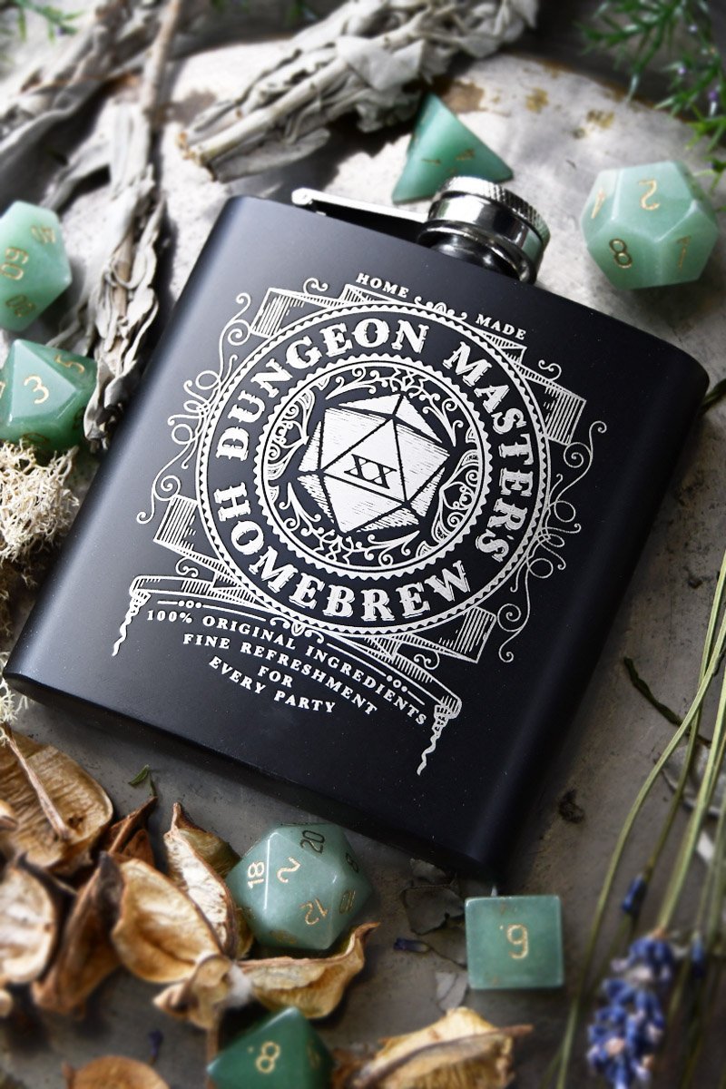Dungeon Master's Homebrew - Gaming Hipflask - GAMETEEUK