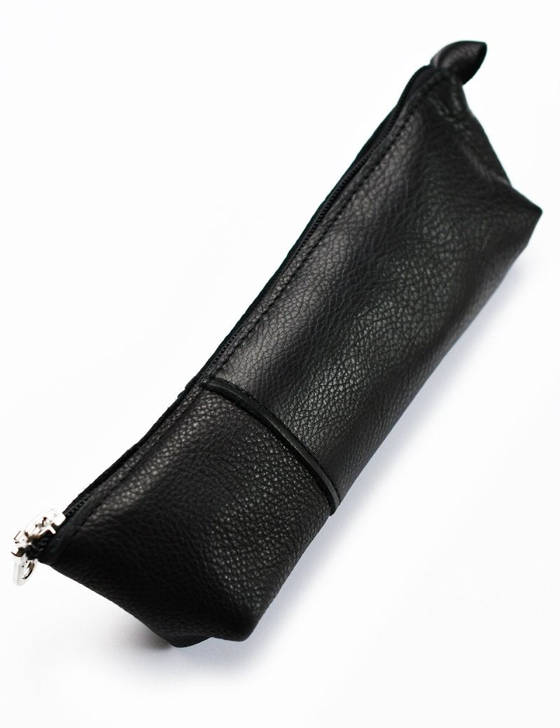 Fine Leather Pencil Case - Midnight Black - GAMETEEUK
