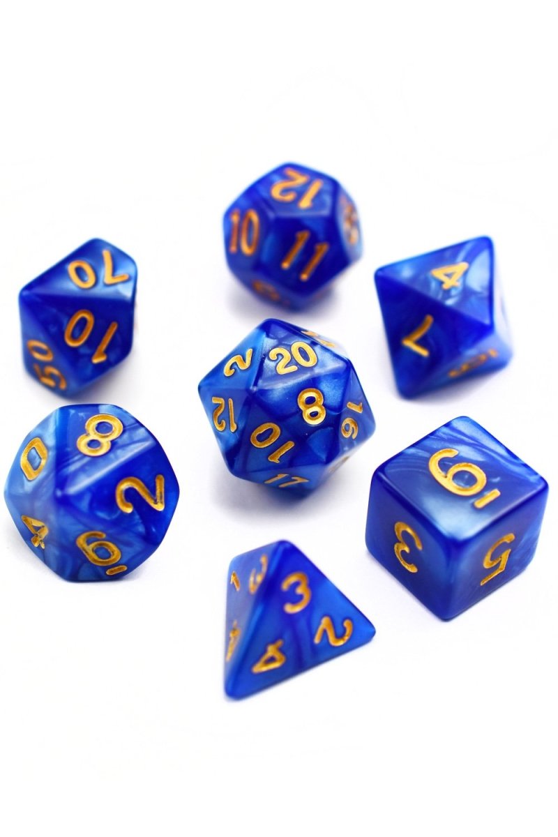 Hydromancy - Lost Lake Lustre-Sheen Acrylic Dice Set - GAMETEEUK