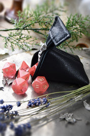 Midnight Black Leather Dice Buddy - GAMETEEUK