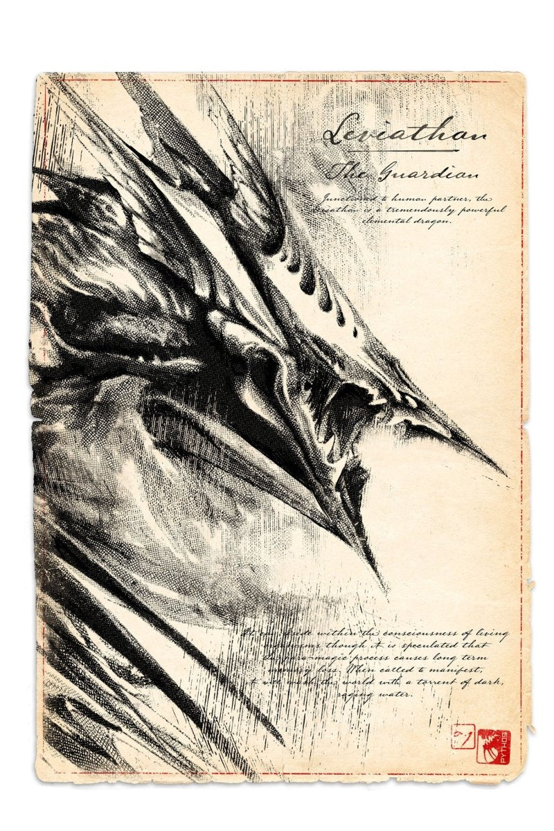 The Guardian - Dragon Art Print - GAMETEEUK