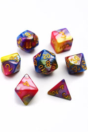 Tutti Fruiti - Harlequin Acrylic Dice Set - GAMETEEUK