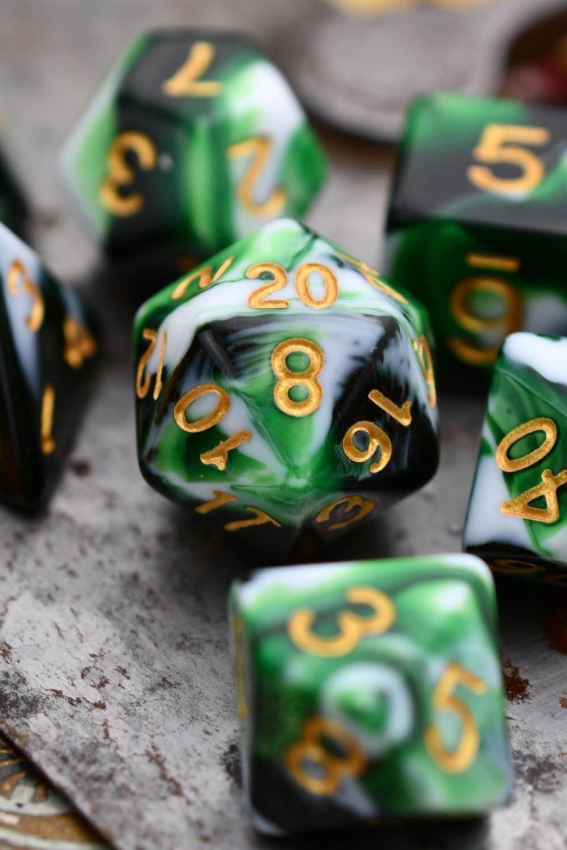 Vortex - Harlequin Acrylic Dice Set - GAMETEEUK