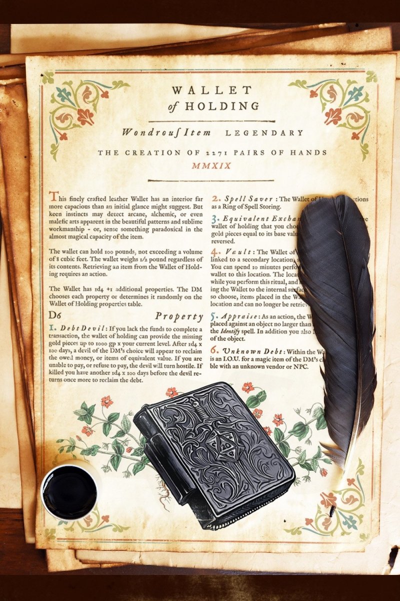 Wallet of Holding - Printable Item - GAMETEEUK