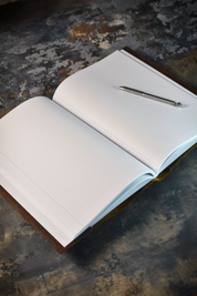 Ashwood A4 Leather Notebook Cover and Notebook - Classic Brown