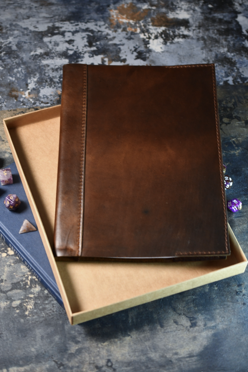 Ashwood A4 Leather Notebook Cover and Notebook - Classic Brown