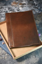 Ashwood A4 Leather Notebook Cover and Notebook - Classic Brown