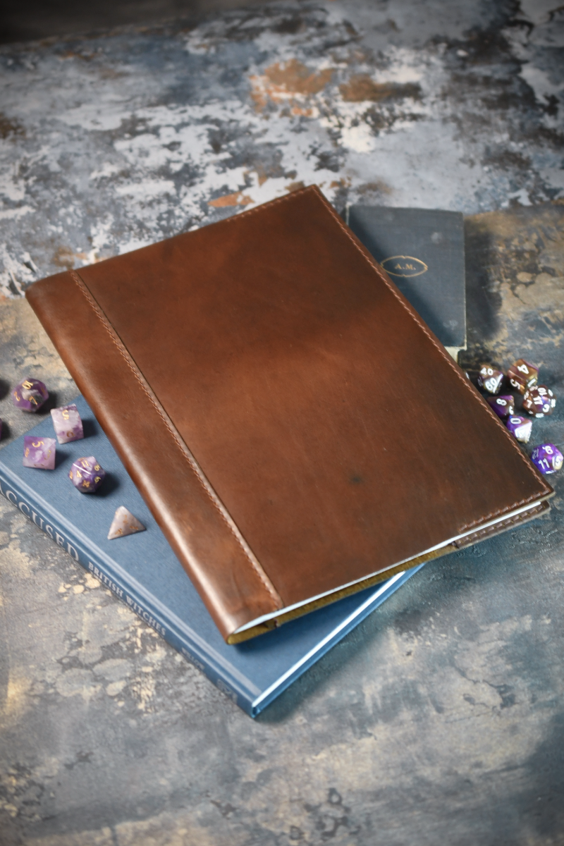 Ashwood A4 Leather Notebook Cover and Notebook - Classic Brown