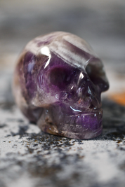 Amethyst Gemstone Skull