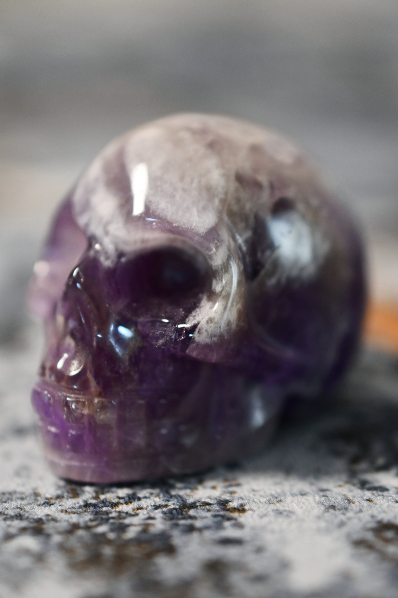 Amethyst Gemstone Skull