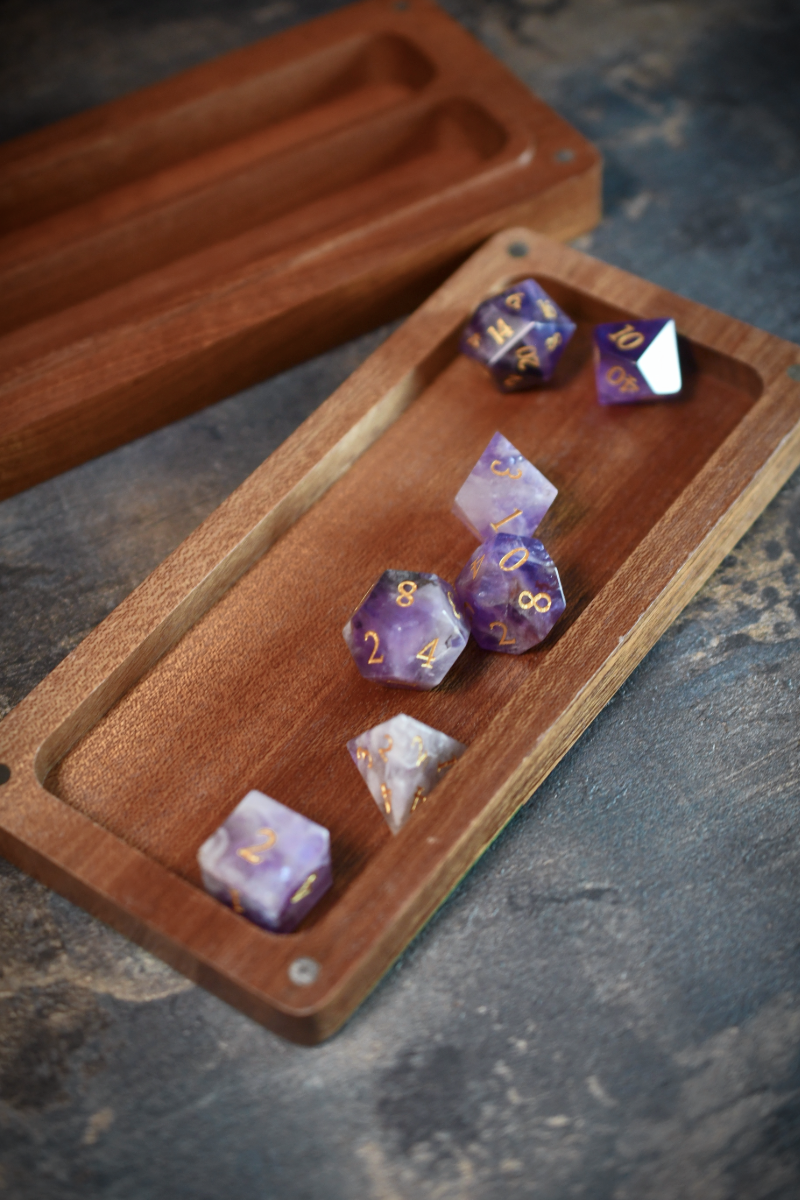 Arcane Master - Black Walnut Resin Dice and Accessory Box