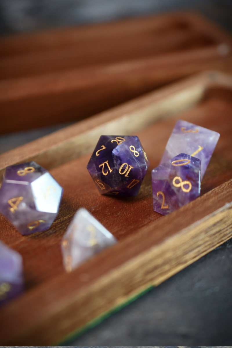 Gelatinous - Black Walnut Resin Dice and Accessory Box