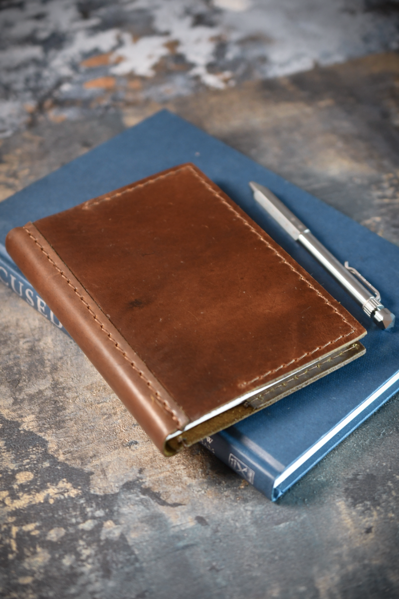 Ashwood A6 Leather Notebook Cover and Notebook - Classic Brown