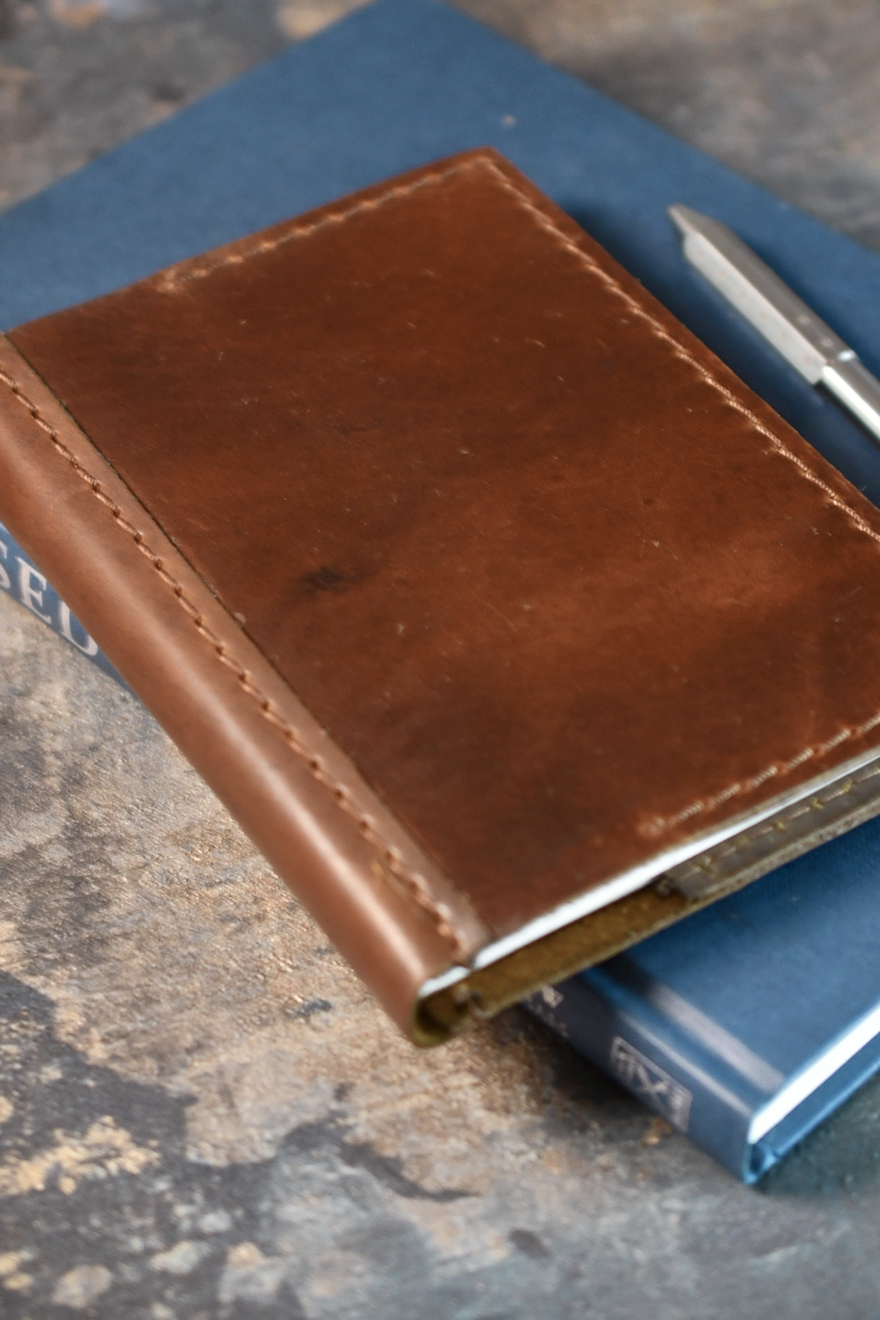 Ashwood A6 Leather Notebook Cover and Notebook - Classic Brown