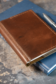 Ashwood A6 Leather Notebook Cover and Notebook - Classic Brown