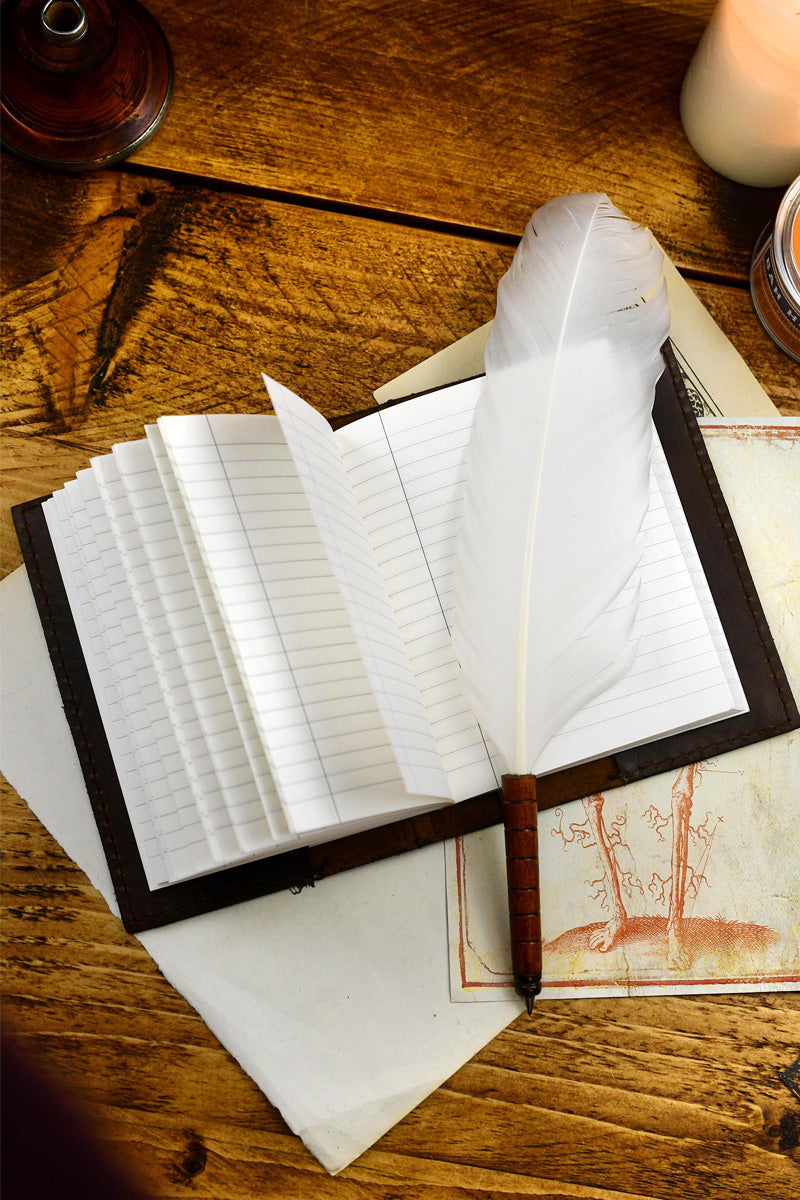 Ashwood A6 Leather Notebook Cover and Notebook - Classic Brown