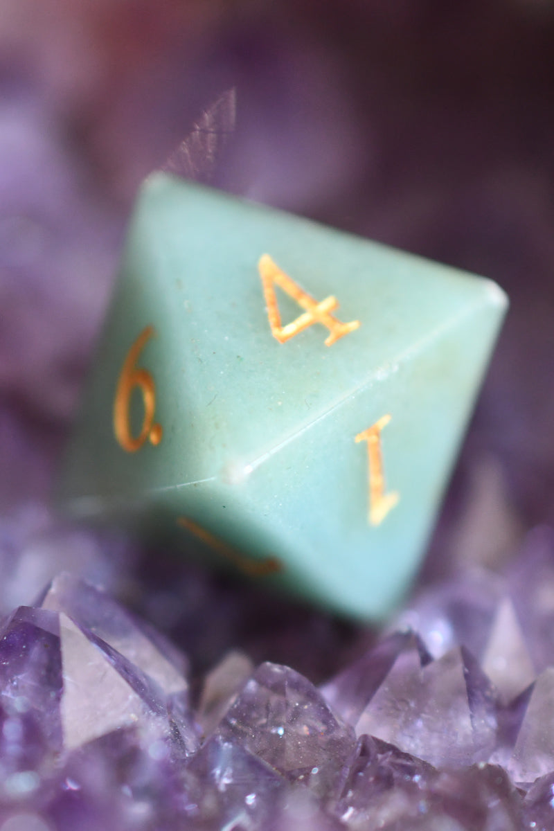 Aventurine Gemstone Dice Set