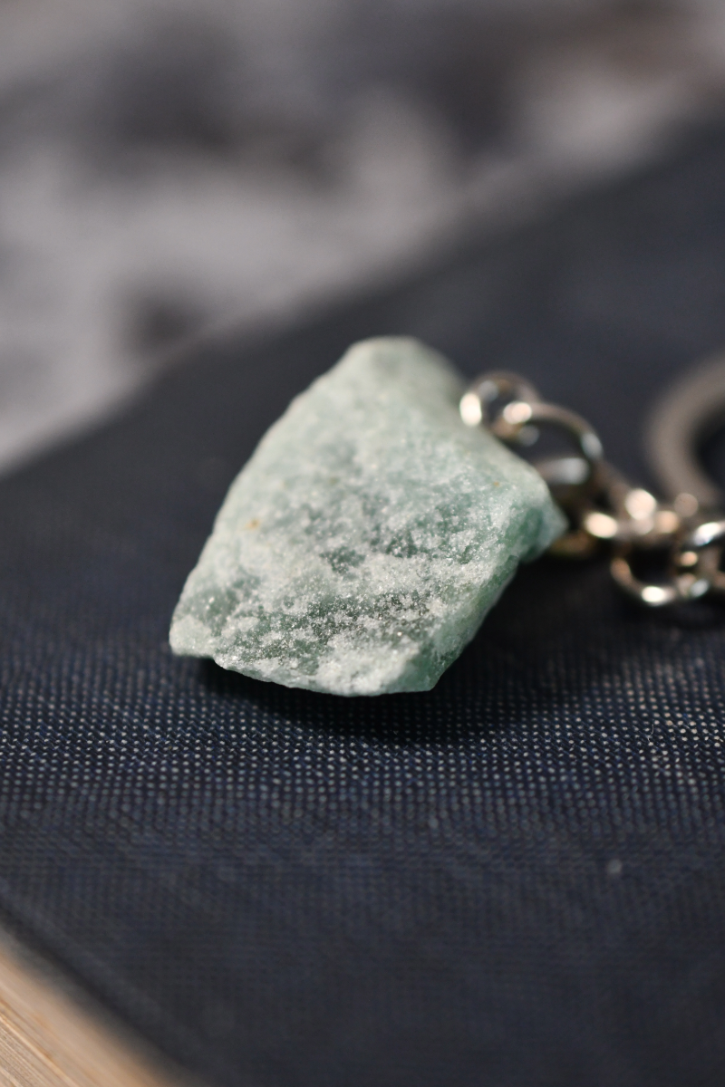 Fluorite Crystal Keyring