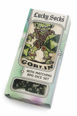 Lucky Socks - Dice Goblin with Matching Dice Set