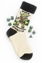 Lucky Socks - Dice Goblin with Matching Dice Set