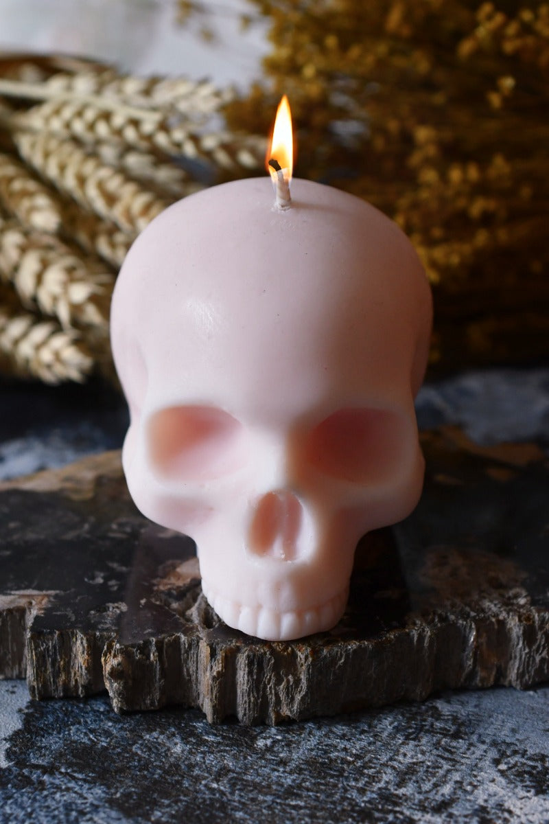 Cherry Bakewell Scented Skull Candle