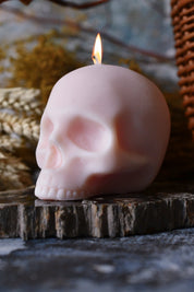 Cherry Bakewell Scented Skull Candle