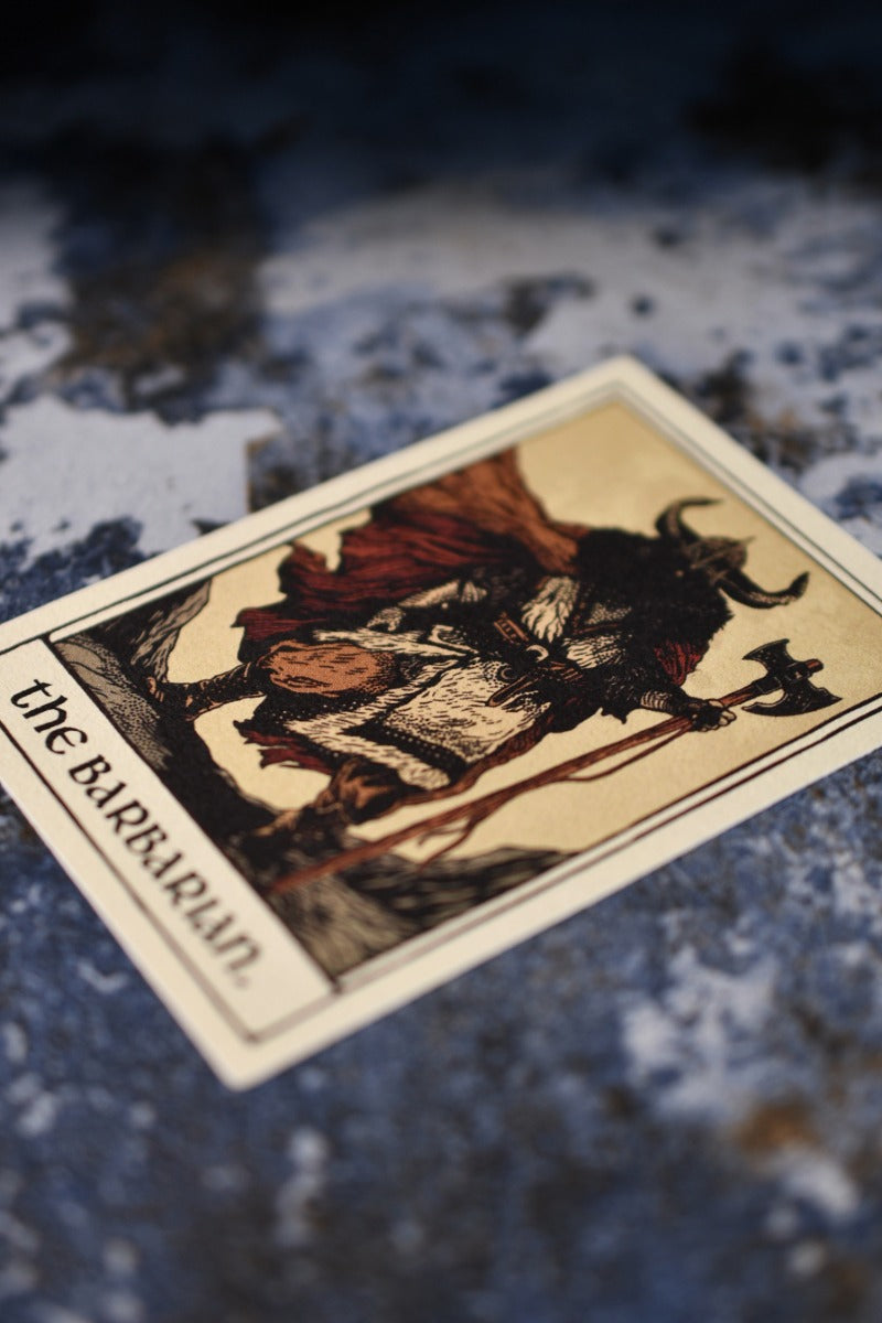 Barbarian - Tarot Inspired Textured Sticker