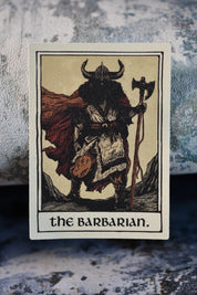 Barbarian - Tarot Inspired Textured Sticker