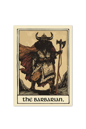 Barbarian - Tarot Inspired Textured Sticker