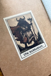 Barbarian - Tarot Inspired Textured Sticker