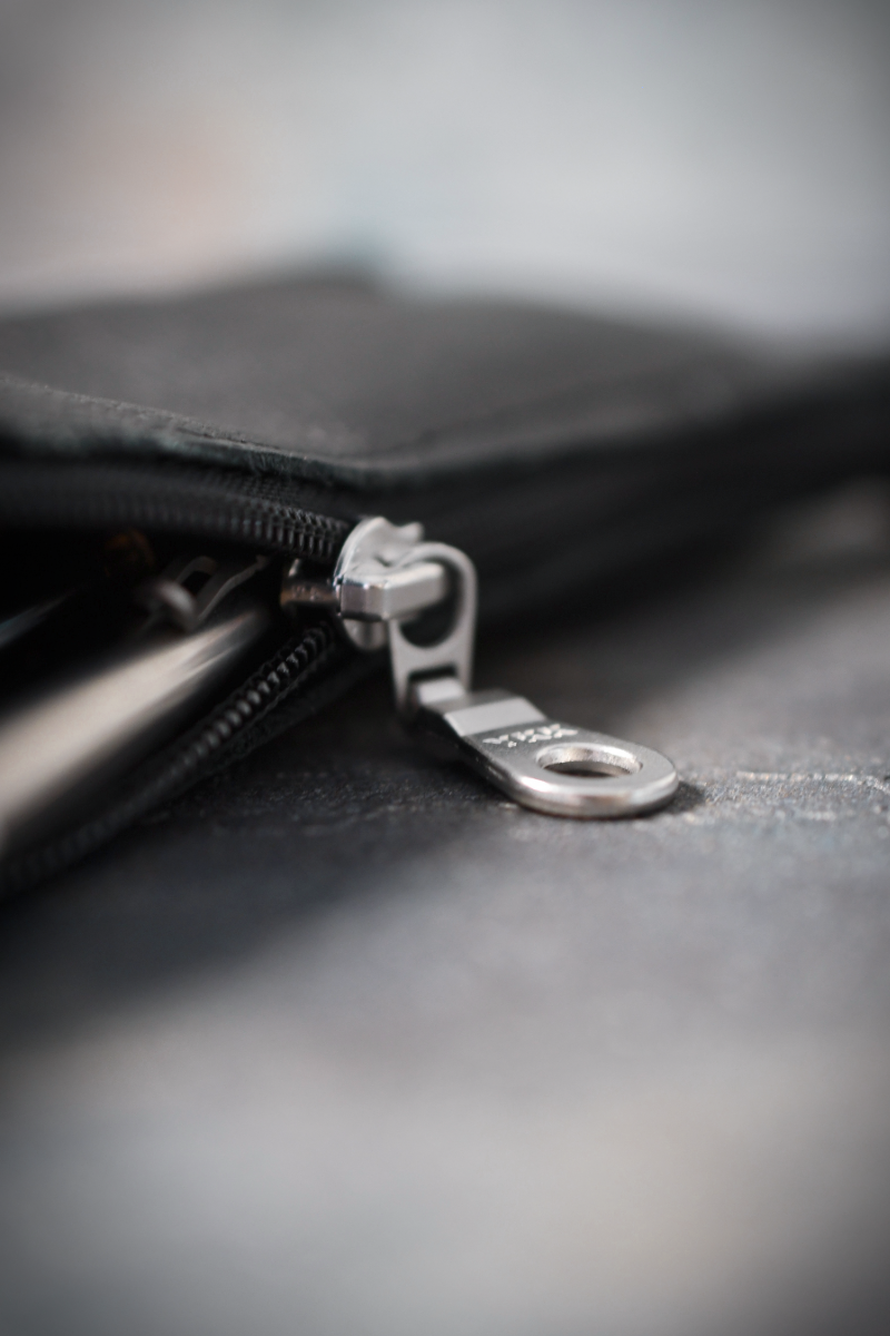 Fine Leather Pencil Case - Midnight Black