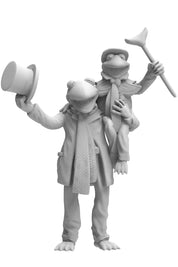 Bob Cratchit and Tiny Tim - 54mm Scale Digital Miniature