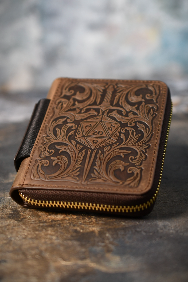 The World's Finest Wallet of Holding - Dagger & Dice Brown