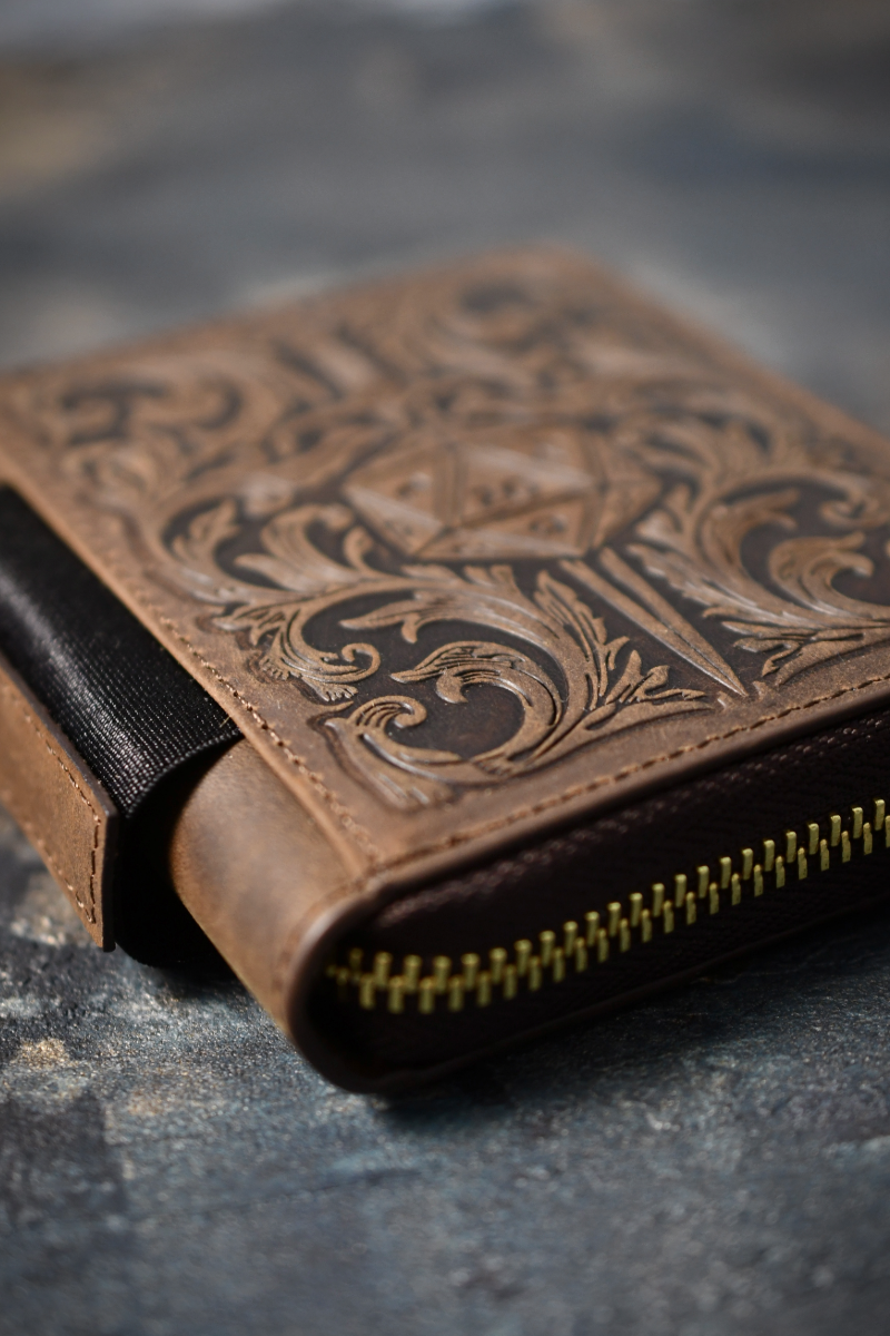 The World's Finest Wallet of Holding - Dagger & Dice Brown