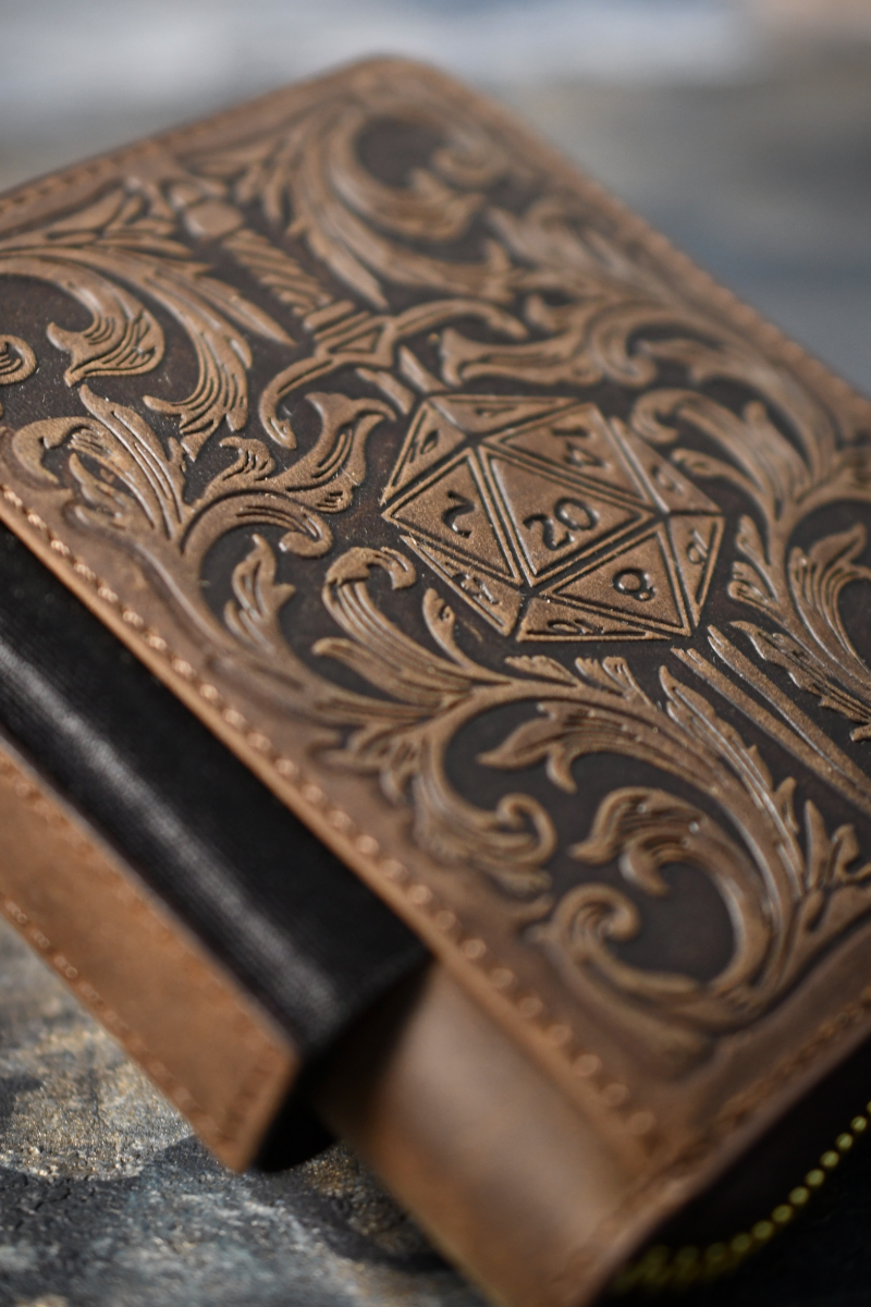 The World's Finest Wallet of Holding - Dagger & Dice Brown