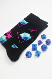 Lucky Socks - Miami Dice Socks with Matching Dice Set