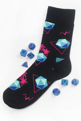 Lucky Socks - Miami Dice Socks with Matching Dice Set