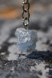 Celestite Crystal Keyring