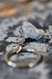 Celestite Crystal Keyring