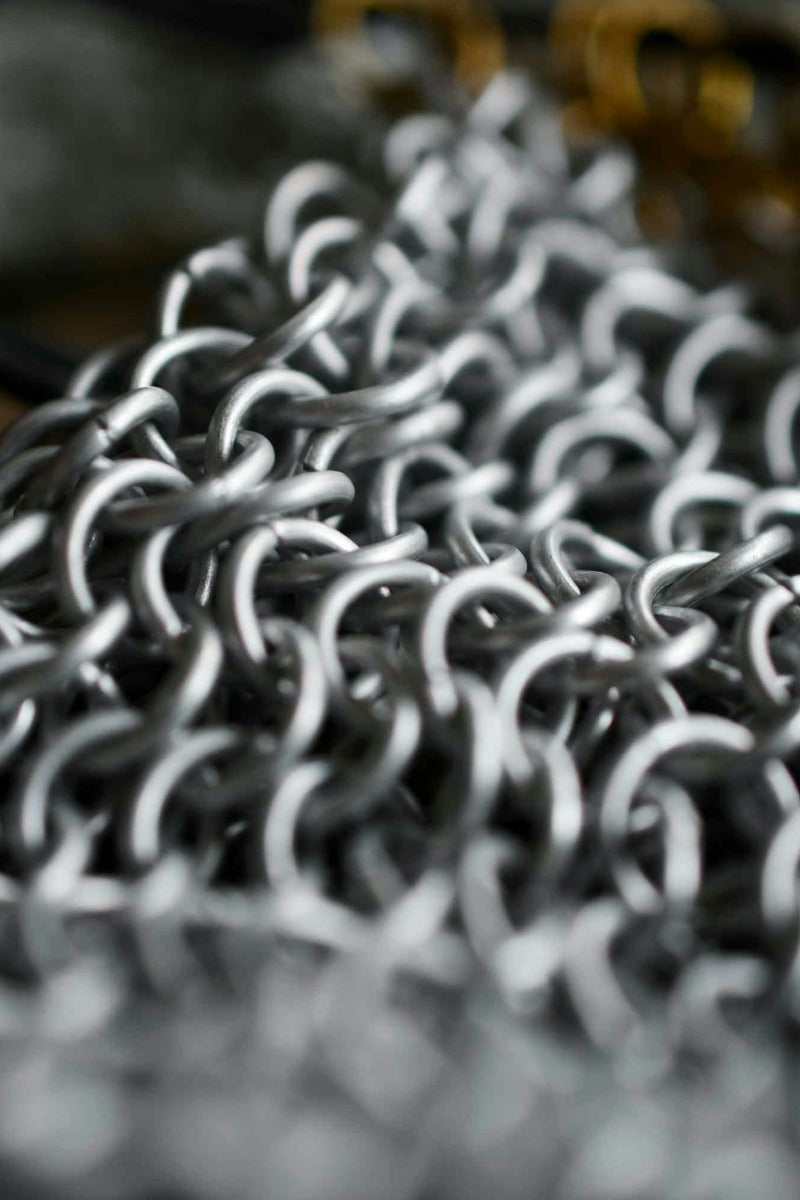 Chainmail Dice Bag with Brass Detail