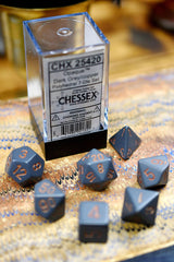 Chessex Dice Set - Dark Grey/Copper Opaque™️