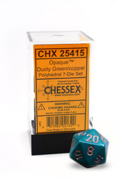 Chessex Dice Set - Dusty Green/Copper Opaque™️