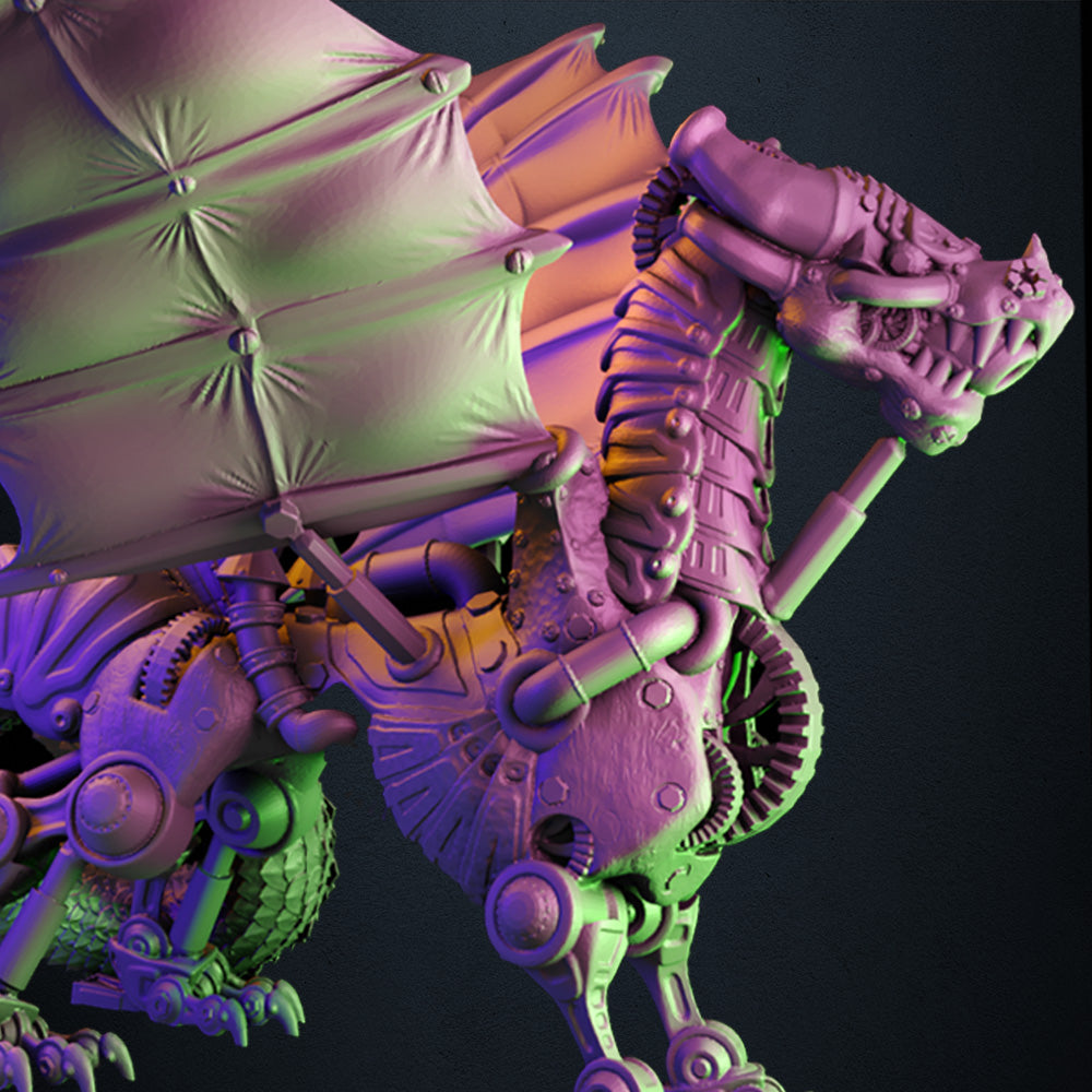 Ladon Clockwork Dragon - 32mm Scale Digital Miniature