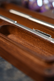 Solid Dark Wood Gaming Companion Box