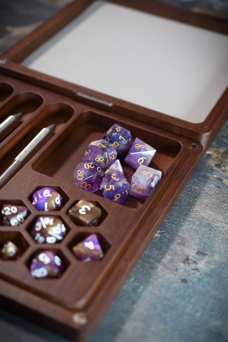 Solid Dark Wood Gaming Companion Box
